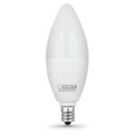 Feit Electric CTF40/10KLED/3 LED Lamp, Specialty, Torpedo Tip Lamp, 40 W Equivalent, E12 Lamp Base, White