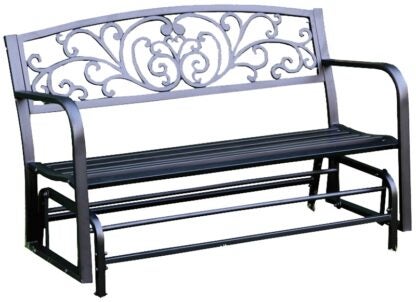 Seasonal Trends XG239 Glider Bench, 50 in W, 23-1/2 in D, 37-1/2 in H, 2 Person Seating, Steel Frame