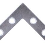 ProSource FC-Z015-01 Corner Brace, 1-1/2 in L, 1-1/2 in W, 1.5 mm Thick, Steel, Silver, Zinc