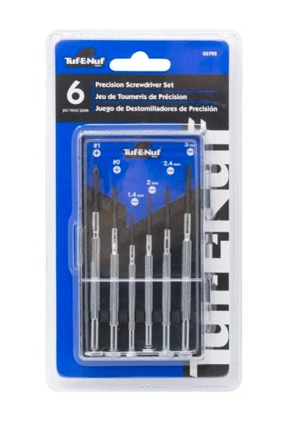 Tuf-E-Nuf 05792 Screwdriver Set, 6-Piece, Steel, Nickel