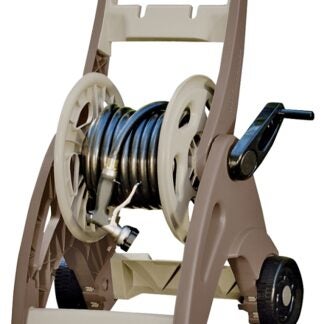 Suncast JNF175B Hose Reel Cart, 5/8 in Hose, 175 ft of 5/8 in Hose, Crank Handle, Vinyl