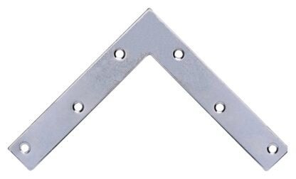 ProSource FC-Z06-01 Corner Brace, 6 in L, 6 in W, 2 mm Thick, Steel, Silver, Zinc Sells in Quantity of 5