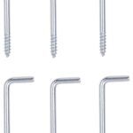 ProSource LR-398-PS Screw Hook, 9/16 in Opening, 3.8 mm Thread, 1-7/8 in L, Steel, Zinc