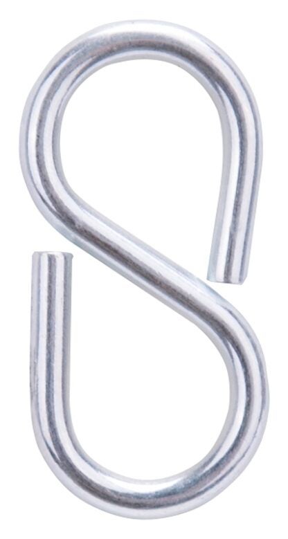 ProSource LR-375-PS S-Hook, 25 lb Working Load, 3 mm Dia Wire, Steel, Zinc Sells in Quantity of 20