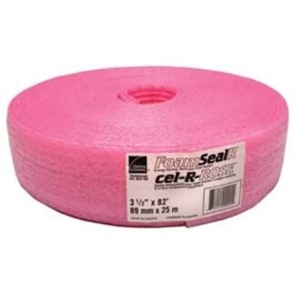 Owens Corning FoamSealR Series SEALR5.5 Sill Gasket, 5-1/2 in W, 82 ft L Roll, Polyethylene, Pink Sells in Quantity of 8