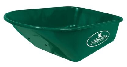 Landscapers Select 34571 Wheelbarrow Tray, 38 in L, 25 in W, 6 cu-ft, Steel, Green