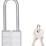 ProSource HD00020L Padlock, Long Shackle, 1/4 in Dia Shackle, 2-3/4 in H Shackle, Steel Shackle, Steel Body