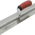 Marshalltown MXS81D Finishing Trowel, 18 in L Blade, 4 in W Blade, Spring Steel Blade, Square End, Curved Handle