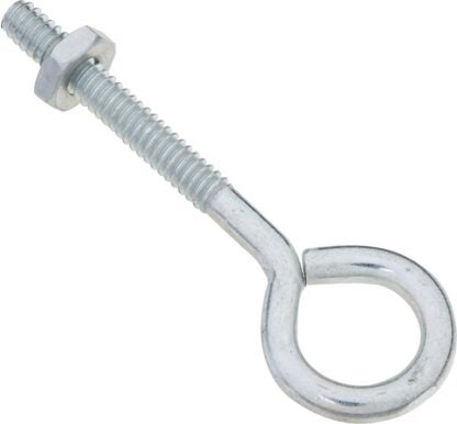 National Hardware N221-077 Eye Bolt, #10-24 Thread, 1-1/4 in L Thread, 1/2 in ID Dia Eye, 1.69 in L Shank, Steel, Zinc Sells in Quantity of 20