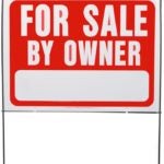 Hy-Ko RSF-605 Real Estate Sign with Frame, For Sale By Owner, White Legend, Plastic