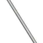 Stanley Hardware N179-358 Threaded Rod, 1/2-13 Thread, 12 in L, A Grade, Steel, Zinc, UNC Thread