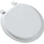 Bemis 66TT-000 Toilet Seat, Round, Molded Wood, White, Top-Tite Hinge