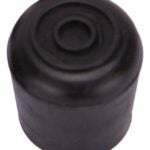 ProSource FE-50638-B Furniture Leg Tip, Round, Rubber, Black, 1-1/4 in Dia, 1.7 in H Sells in Quantity of 48