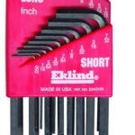 Eklind 10018 Hex Key Set, 18-Piece, Steel, Black