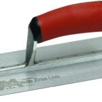 Marshalltown MXS1D Finishing Trowel, 11 in L Blade, 4-1/2 in W Blade, Carbon Steel Blade, Square End, Curved Handle