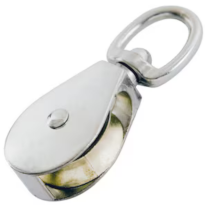 KingChain 152100 2" Single Sheave with Swivel Eye Rope Pulley