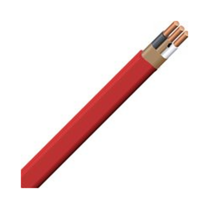 Romex 47230810 Building Wire, Red Sheath, 12 AWG Wire, 2-Conductor, 10 m L, Copper Conductor, Solid