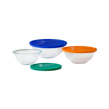 Pyrex 1071025 Mixing Bowl Set, Glass, Clear