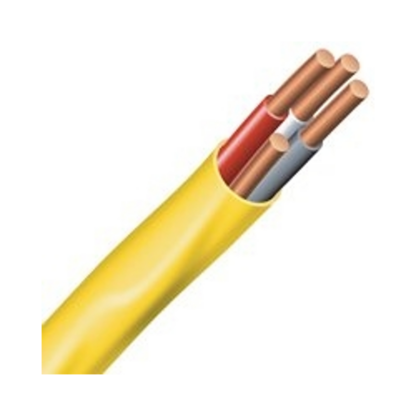 Romex 47180576 Building Wire, 12 AWG Wire, 3 -Conductor, 75 m L, Copper Conductor, PVC Insulation, Nylon Sheath