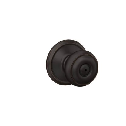 Schlage Standard Trim Privacy Georgian Knob - Aged Bronze