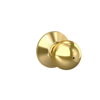 Schlage Standard Trim Privacy Orbit Knob - Bright Brass