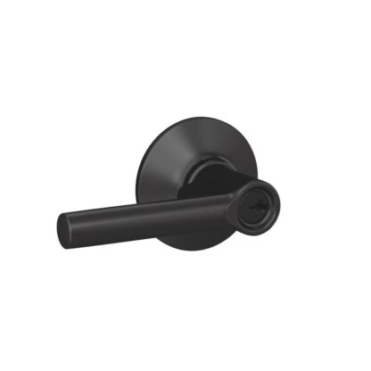 Schlage Standard Trim Keyed Entry Broadway Lever - Matte Black