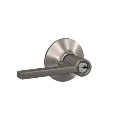 Schlage Standard Trim Keyed Entry Latitude Lever - Satin Nickel