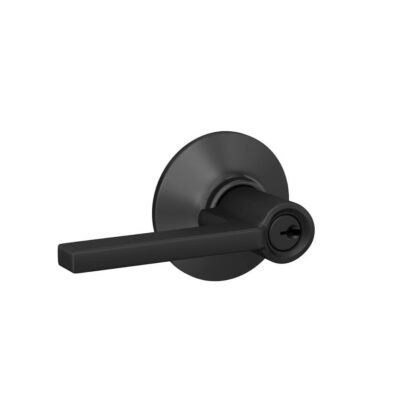 Schlage Standard Trim Keyed Entry Latitude Lever - Matte Black