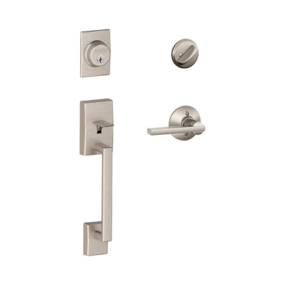 Schlage Century Trim Single Cylinder Handleset and Latitude Lever