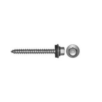 Steel Hex Head Roofing Screw #9, 100 Pack