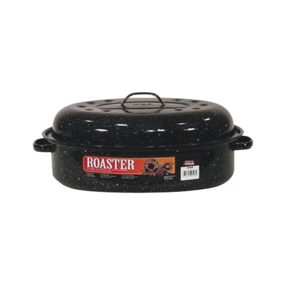 Granite Ware F0508-2 10lb Dark Enamel Roaster with Lid