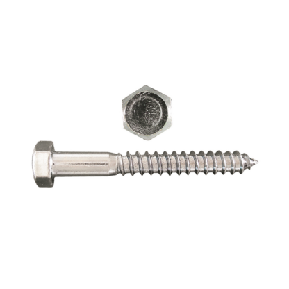 Paulin 3/8" Papco Zinc Plated Lag Bolt, 100 Pack