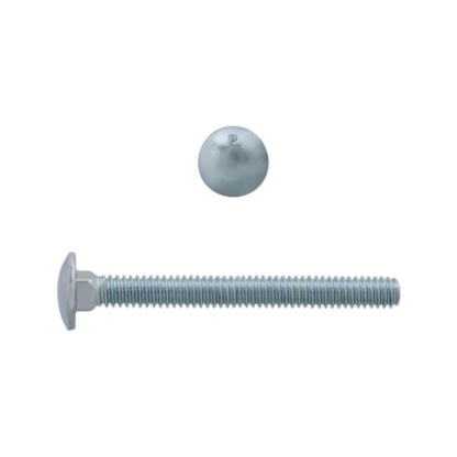 Paulin 1/4" Galvanized Carriage Bolt, 100 Pack