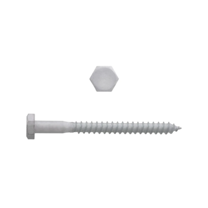 Paulin 1/4" Galvanized Lag Bolt, 100 Pack