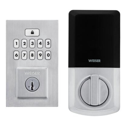 Weiser Contemporary SmartCode Keypad Deadbolt - Satin Chrome